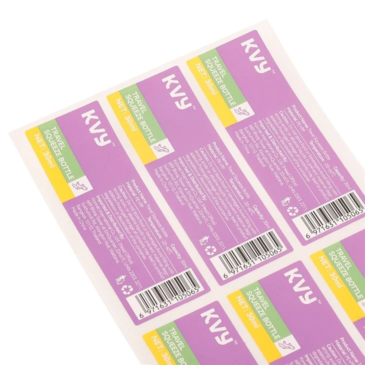 Travel Bottle Labels factory